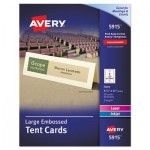 Avery Large Embossed Tent Card, Ivory, 3 1/2 x 11, 1 Card/Sheet, 50/Box AVE5915