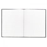 Blueline Large Executive Notebook w/Cover, 10 3/4 x 8 1/2, Letter, Black Cover, 75 Sheets REDA1081