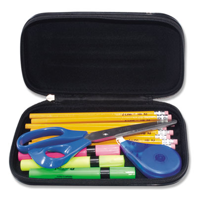 Innovative Storage Designs Large Soft-Sided Pencil Case, Fabric with Zipper Closure, Black AVT67000