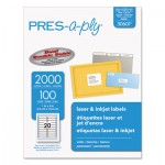 PRES-a-ply Laser Address Labels, 1 x 4, White, 2000/Box AVE30601