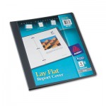 Avery Lay Flat View Report Cover w/Flexible Fastener, Letter, 1/2" Cap, Clear/Gray AVE47781