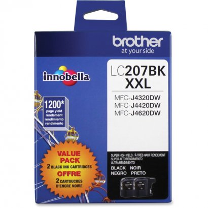 Brother LC207 Super High Yield Ink Cartridges LC2072PKS
