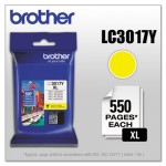 Brother LC3017Y High-Yield Ink, 550 Page-Yield, Yellow BRTLC3017Y