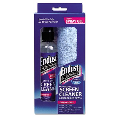 LCD/Plasma Cleaning Gel Spray, 6oz, Pump Spray w/Microfiber Cloth END12275