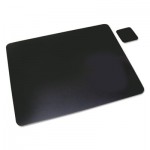 Artistic Leather Desk Pad w/Coaster, 20 x 36, Black AOP2036LE