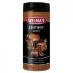 WEIMAN Leather Wipes, 7 x 8, 30/Canister, 4 Canisters/Carton WMN91CT