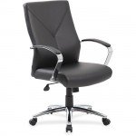 Boss Leatherplus Executive Chair with Chrome Accent B10101BK