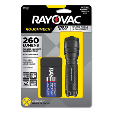 Rayovac RN3AAA-BA LED Aluminum Flashlight, 3 AAA Batteries (Included), Black RAYRN3AAABA