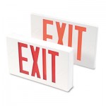 Tatco LED Exit Sign, Polycarbonate, 12 1/4" x 2 1/2" x 8 3/4", White TCO07230