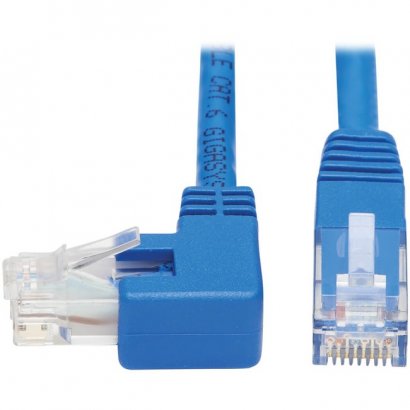 Tripp Lite Left-Angle Cat6 Ethernet Cable - 15 ft., M/M, Blue N204-015-BL-LA