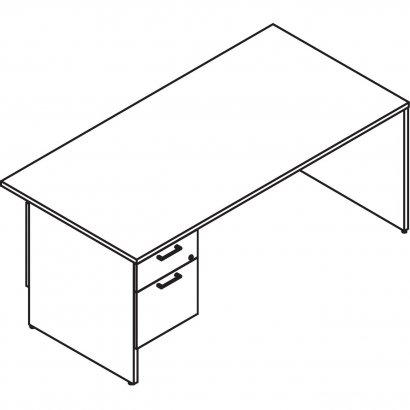 Lacasse Left Single Pedestal Desk - 2-Drawer 31NEF3072SE