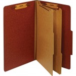 Globe-Weis Legal Classification Folders With Divider PU64 RED