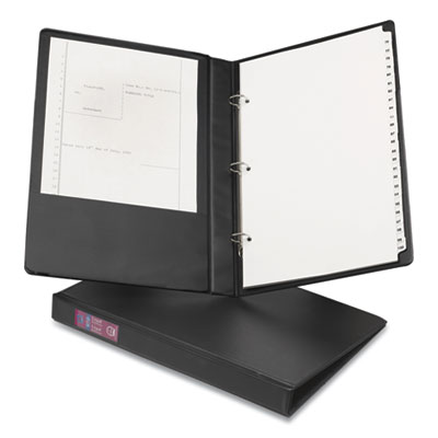 Avery Legal Durable Non-View Binder with Round Rings, 3 Rings, 1" Capacity, 14 x 8.5, Black, (6400) AVE06400