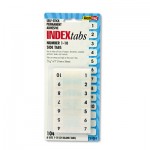 Redi-Tag Legal Index Tabs, 1/12-Cut Tabs, 1-10, White, 0.44" Wide, 104/Pack RTG31001