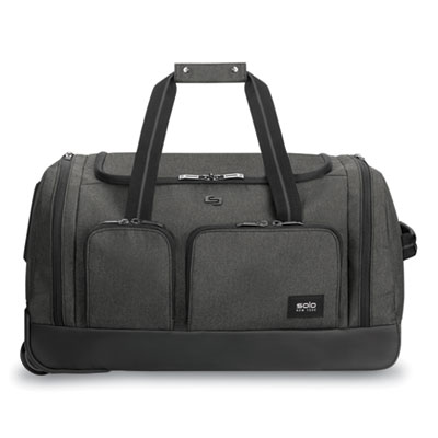 Solo UBN980-10 Leroy Rolling Duffel, Polyester, 12 x 10 1/2 x 10 1/2, Gray USLUBN98010