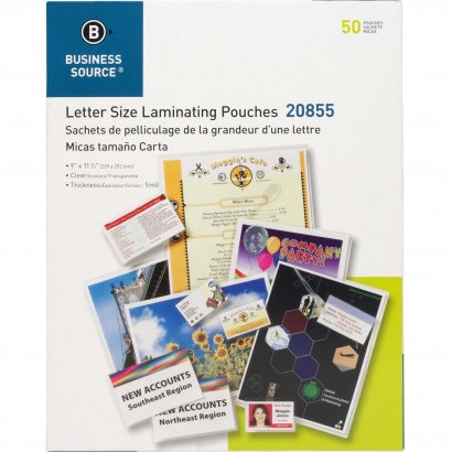 Business Source Letter Laminating Pouch 20855