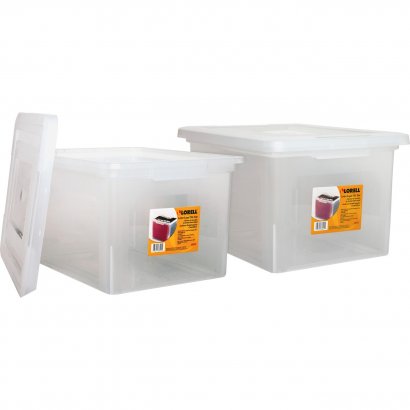 Lorell Letter/Legal Plastic File Box 68925BD