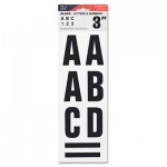 Letters, Numbers & Symbols, Adhesive, 3", Black COS098132