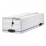 Bankers Box LIBERTY Basic Storage Box, Record Form, 8-3/4 x 23-3/4 x 7, White/Blue, 12