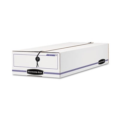 Bankers Box LIBERTY Check/Voucher Storage Box, 10-3/4 x 23-1/4 x 4-5/8, White/Blue