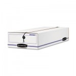 Bankers Box LIBERTY Check/Voucher Storage Box, 10-3/4 x 23-1/4 x 4-5/8, White/Blue