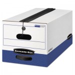 Bankers Box LIBERTY Plus Storage Box, Letter, String/Button, White/Blue, 12/Carton FEL11111