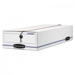 Bankers Box LIBERTY Storage Box, Check/Voucher, 9 x 23-1/4 x 5-3/4, White/Blue, 12/Carton