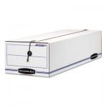 Bankers Box LIBERTY Storage Box, Record Form, 9 1/2 x 23 1/4 x 6, White/Blue, 12/Carton