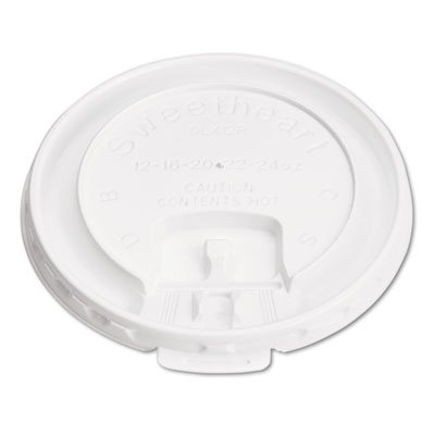 Solo Lift Back & Lock Tab Cup Lids for Foam Cups, 10oz, White, 1000/Carton SCCLB3101