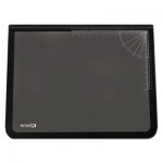 Lift-Top Pad Desktop Organizer with Clear Overlay, 31 x 20, Black AOP41200S
