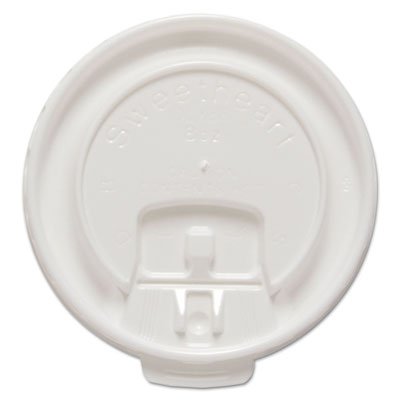 DLX8R-00007 Liftback & Lock Tab Cup Lids for Foam Cups, Fits 8 oz Trophy Cups, WE, 100/PK SCCDLX8RPK