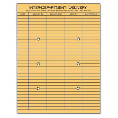 UNV63568 Light Brown Kraft String & Button Interoffice Envelope, 10 x 13, 100/Box UNV63568