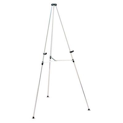 Quartet Lightweight Telescoping Tripod Easel, 38" to 66" High, Aluminum, Silver QRT50E