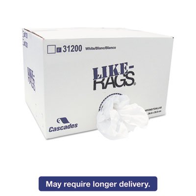 Like-Rags Spunlace Towels, White, 14 3/8 x 14, 250/Carton CSD31200