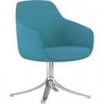 9 to 5 Seating Lilly Swivel Base Fabric Lounge Chair 9134GTSFON