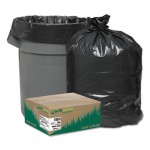 Earthsense Commercial Linear Low Density Recycled Can Liners, 56 gal, 2 mil, 43" x 47", Black, 100/Carton WBIRNW4320