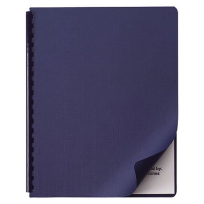 Swingline Gbc Linen Textured Binding System Covers, 11-1/4 x 8-3/4, Navy, 50/Pack SWI2001513