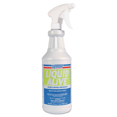 Dymon LIQUID ALIVE Odor Digester, 32 oz Bottle, 12/Carton ITW33632