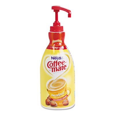 Coffee-mate 31831 Liquid Coffee Creamer, Hazelnut, 1.5 Liter Pump Bottle, 2/Carton NES31831CT