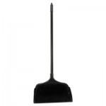 Rubbermaid Commercial FG253100BLA Lobby Pro Upright Dustpan, w/Wheels, 12 1/2 ", Polypropylene w/Vinyl Coat, Black RCP253100BK