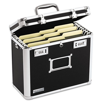 Vaultz Locking File Chest, Letter Files, 13.75" x 7.25" x 12.25", Black IDEVZ01187