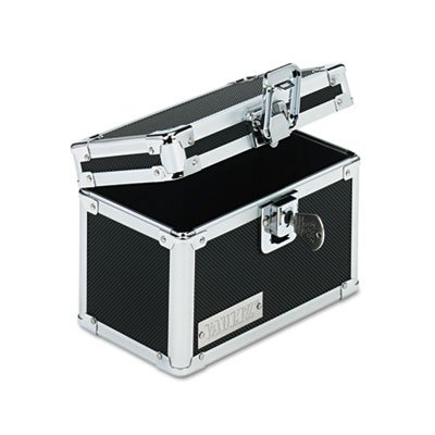 Vaultz Locking Index Card File with Flip Top Holds 350 3 x 5 Cards, Black IDEVZ01169