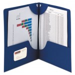 Smead Lockit Two-Pocket Folder, Textured Paper, 11 x 8 1/2, DK Blue, 25/BX SMD87982