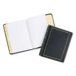 Wilson Jones W039511 Looseleaf Minute Book, Black Leather-Like Cover, 250 Unruled Pages, 8 1/2 x 11 WLJ039511