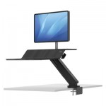 Fellowes Lotus RT Sit-Stand Workstation, 48" x 30" x 42.2" to 49.2", Black FEL8081501