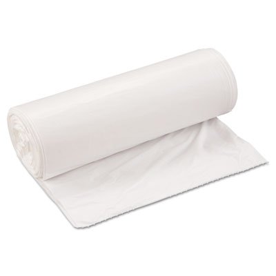 WSL3339XHW Low-Density Can Liner, 33 x 39, 33gal, .8mil, White, 25/Roll, 6 Rolls/Carton IBSSL3339XHW