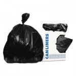 Low-Density Can Liners, 56 gal, 0.9 mil, 43 x 47, Black, 100/Carton HERH8647TK