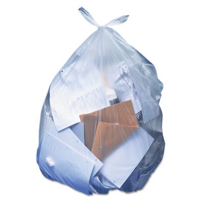 Low-Density Can Liners, 60 gal, 1.1 mil, 38 x 58, Clear, 100/Carton HERH7658SC