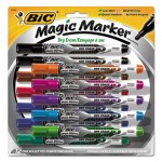 GELIPP121-AST Low Odor and Bold Writing Pen Style Dry Erase Marker, Bullet Tip, Assorted, 12 BICGELIPP121AST