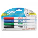 EXPO Low-Odor Dry-Erase Marker, Extra-Fine Needle Tip, Assorted Colors, 4/Pack SAN1871133